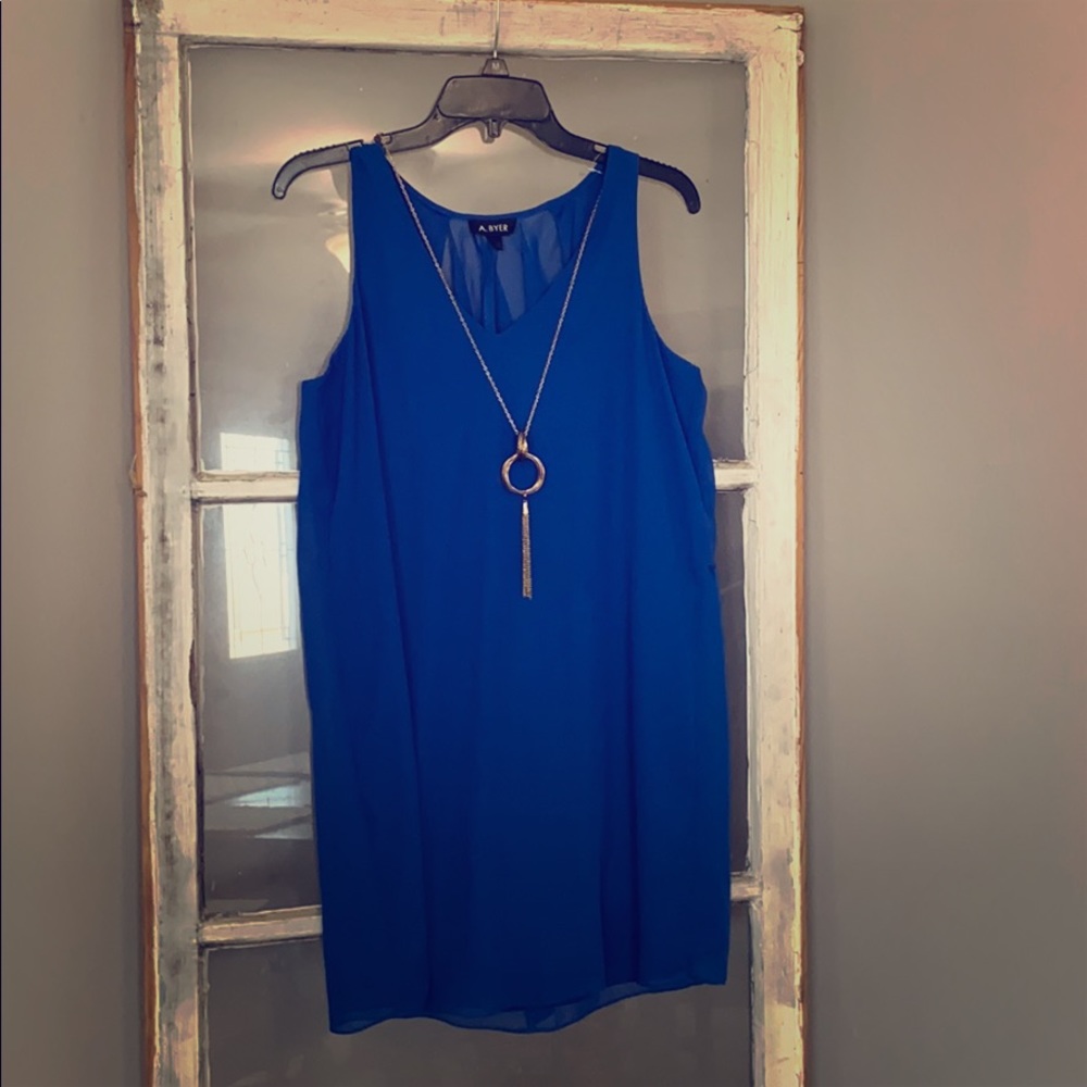 Sleeveless Blue Dress